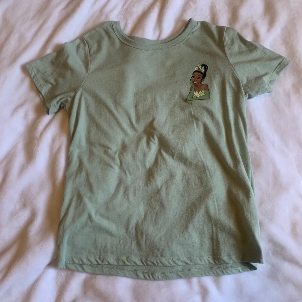 Women's Disney Princess Tiana Short Sleeve Graphic T-Shirt - Green Small
